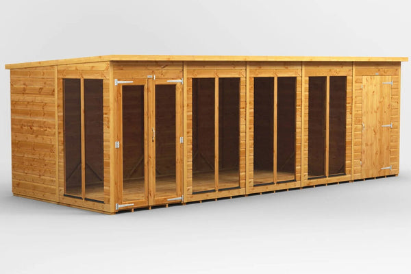 Pent Summerhouse Combi 20x8 with 4ft store