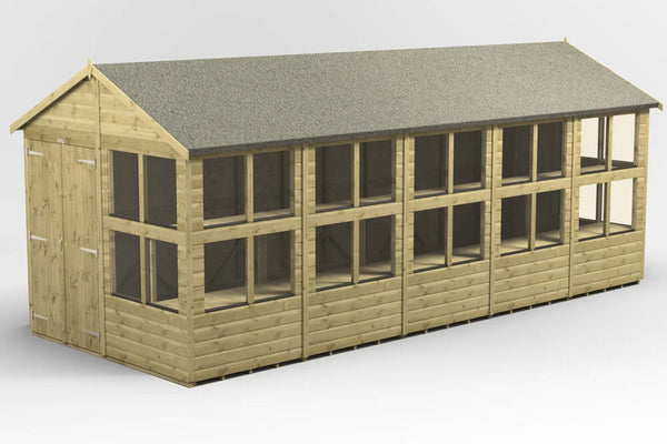 Premium Apex Potting Shed 20x8 (Double door)